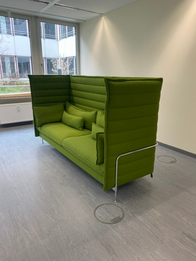 Vitra Alcove Highback 3-Sitzer in Grasgrün