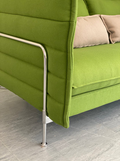 Vitra Alcove Highback Xtrahigh 2-Sitzer Sofa in Grasgrün