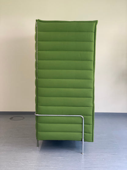 Vitra Alcove Highback Xtrahigh 2-Sitzer Sofa in Grasgrün